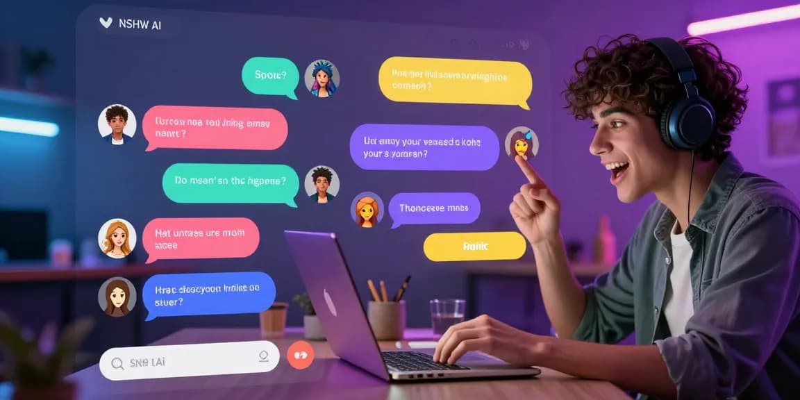 Interactive scene depicting an engaging NSFW AI chat encounter, highlighting playful character designs and user interface elements for ai chat nsfw.