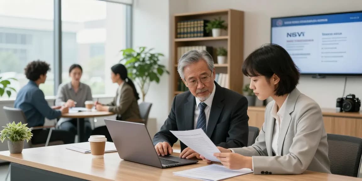 Legal team consulting clients straight from the source in a modern law office.