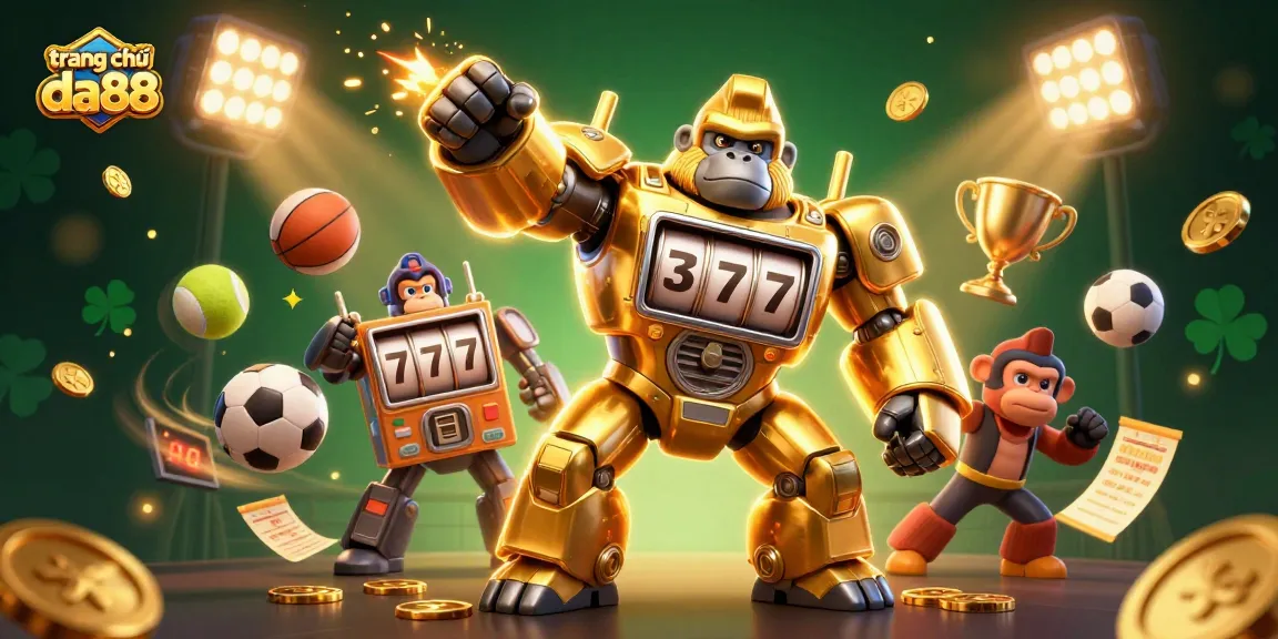 Experience the excitement of trang chủ da88 with an epic casino-themed adventure illustration.