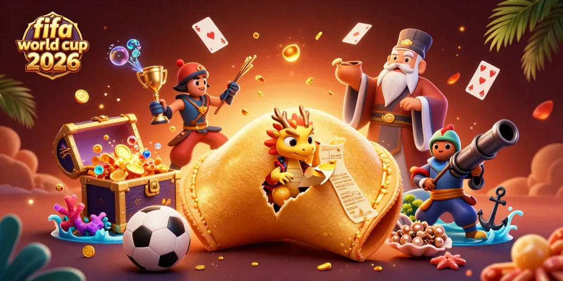Engage in FIFA World Cup 2026 betting with vibrant characters and golden treasures enriching the scene.