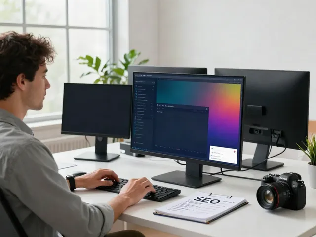 SEO specialist optimizing instant indexing strategies in a modern workspace.