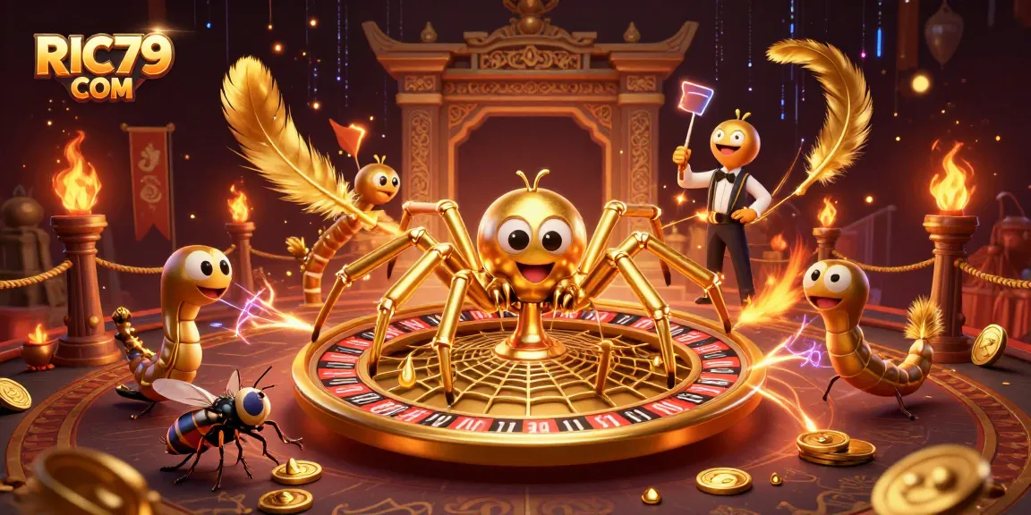 Experience thrilling betting with RIC79 COM in this vibrant 3D casino scene!