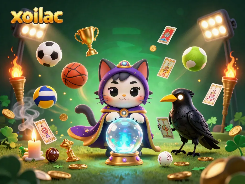 Xoilac offers an exciting and immersive experience with a mystic cat, a tarot raven, and dynamic sports elements.