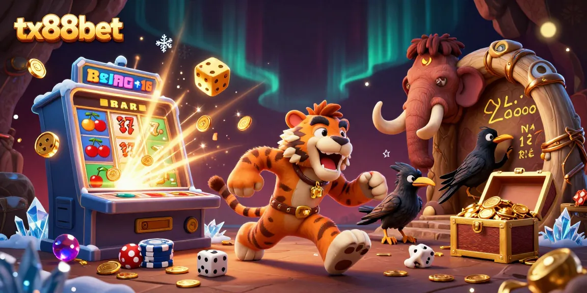 Experience thrilling gameplay at tx88bet casino with caveman-themed slots and games.